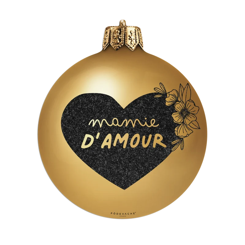 Tovaglietta in vinile con palline di Natale Grandma Love