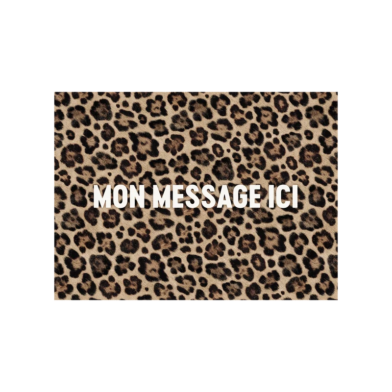 Nuovo sottopiatto in vinile personalizzato Leo Leopard