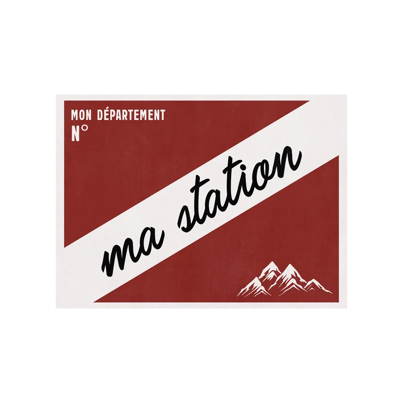 Tovaglietta in vinile personalizzata Mountain St Gervais Red