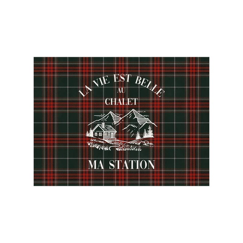 Tovaglietta in vinile personalizzata Sestriere Mountain Red
