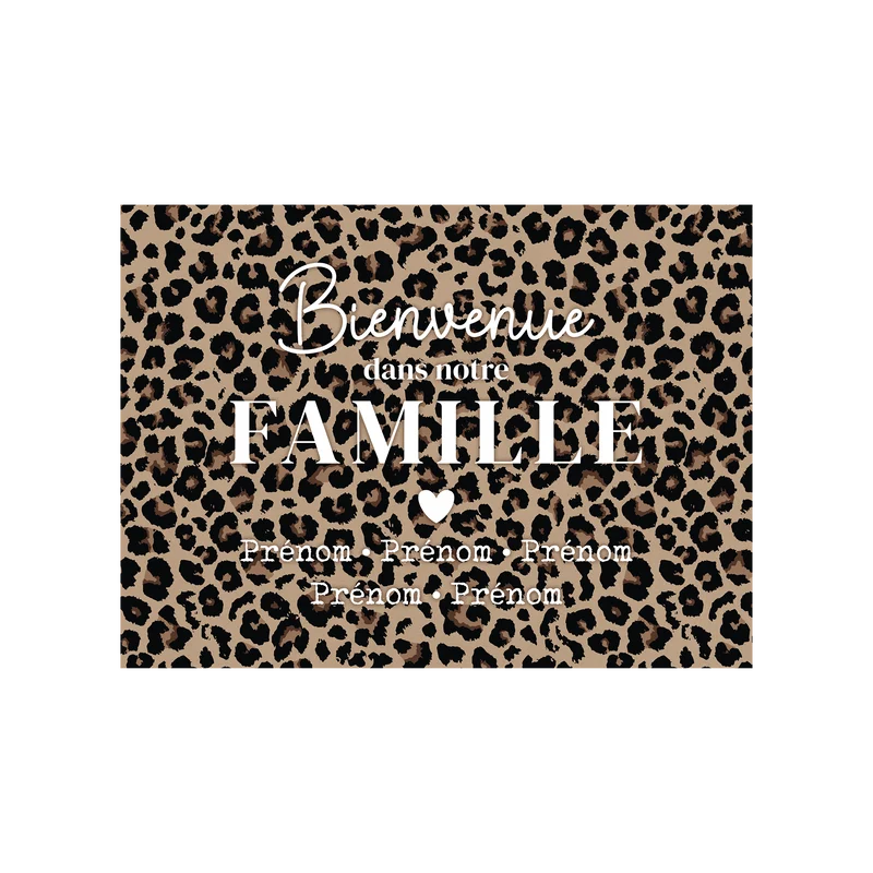 Tovaglietta in vinile personalizzata Welcome Family Beige
