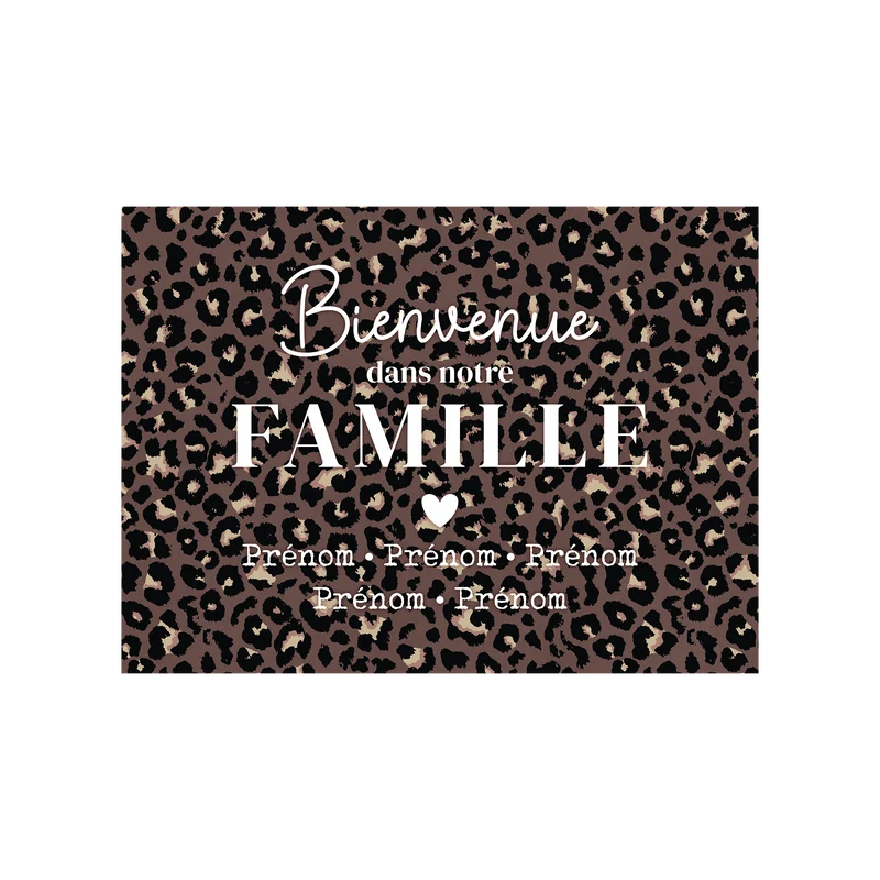 Tovaglietta in vinile personalizzata Welcome Family Brown